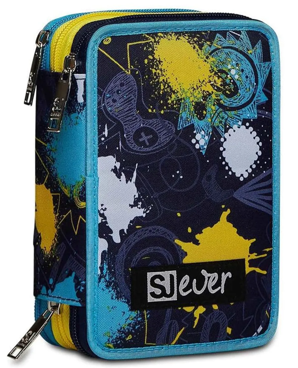 Outlet Sj Gang Astuccio scuola 3 zip SJ Ever Player Boy PlayerBoy