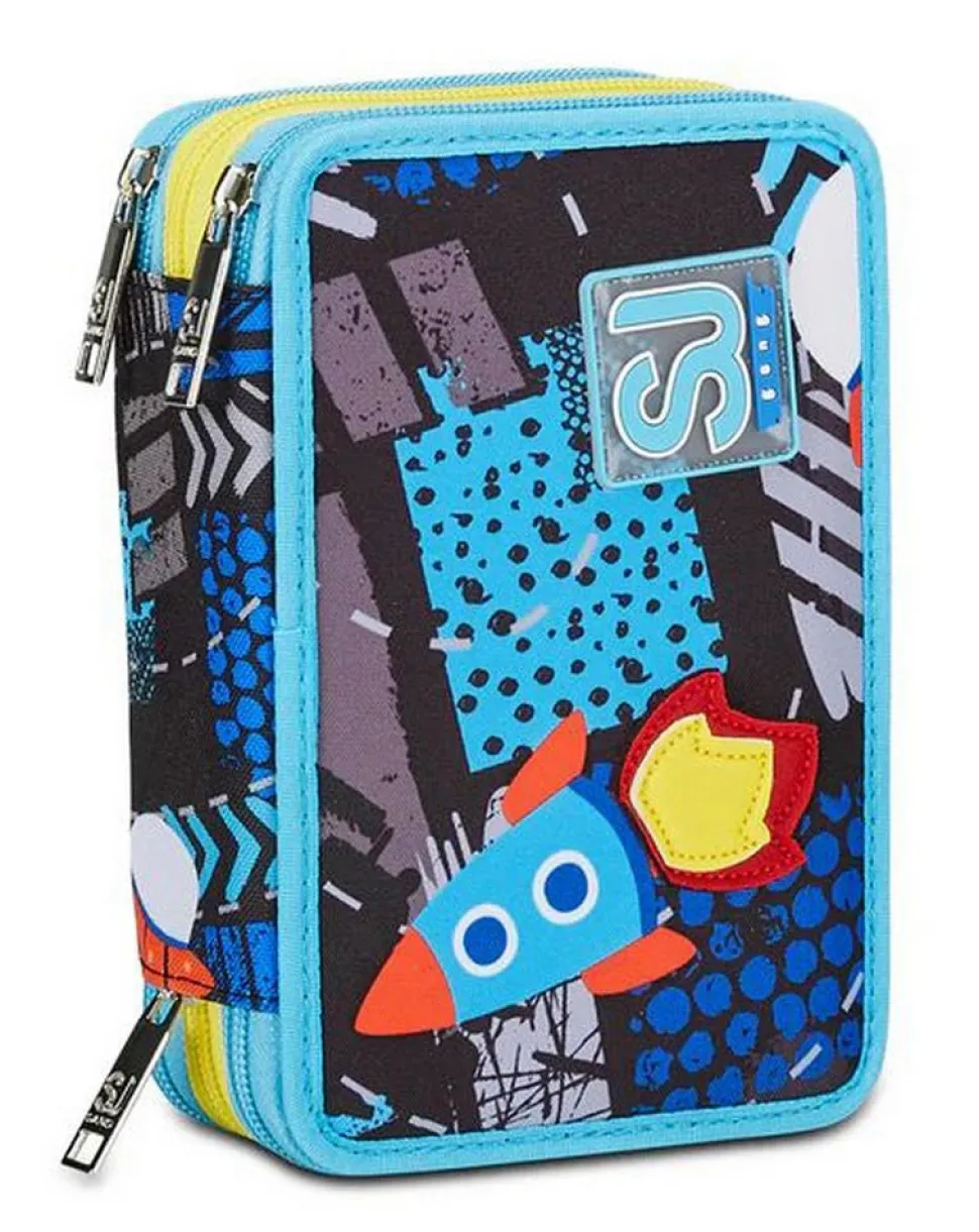 Clearance Sj Gang Astuccio scuola 3 zip SJ Go to Space GotoSpace
