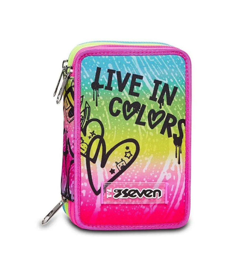 astuccio_scuola_seven__zip_colour_expression_5.webp Clearance Seven Astuccio scuola 3 zip Colour Expression ColourExpression