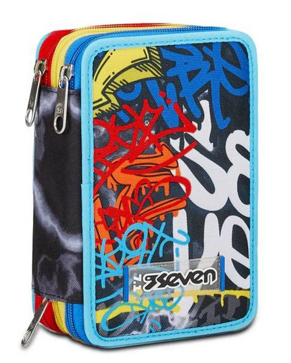 Discount Seven Astuccio scuola 3 zip Mark On Boy MarkOnBoy