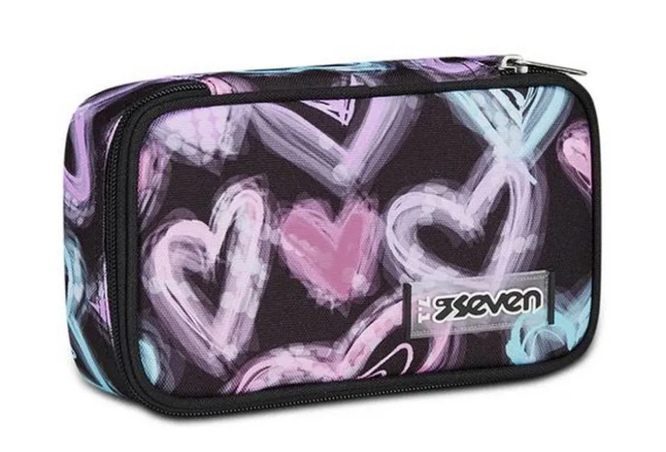 New Seven Astuccio scuola Quick Case Freethink Girl Jet Black JetBlack