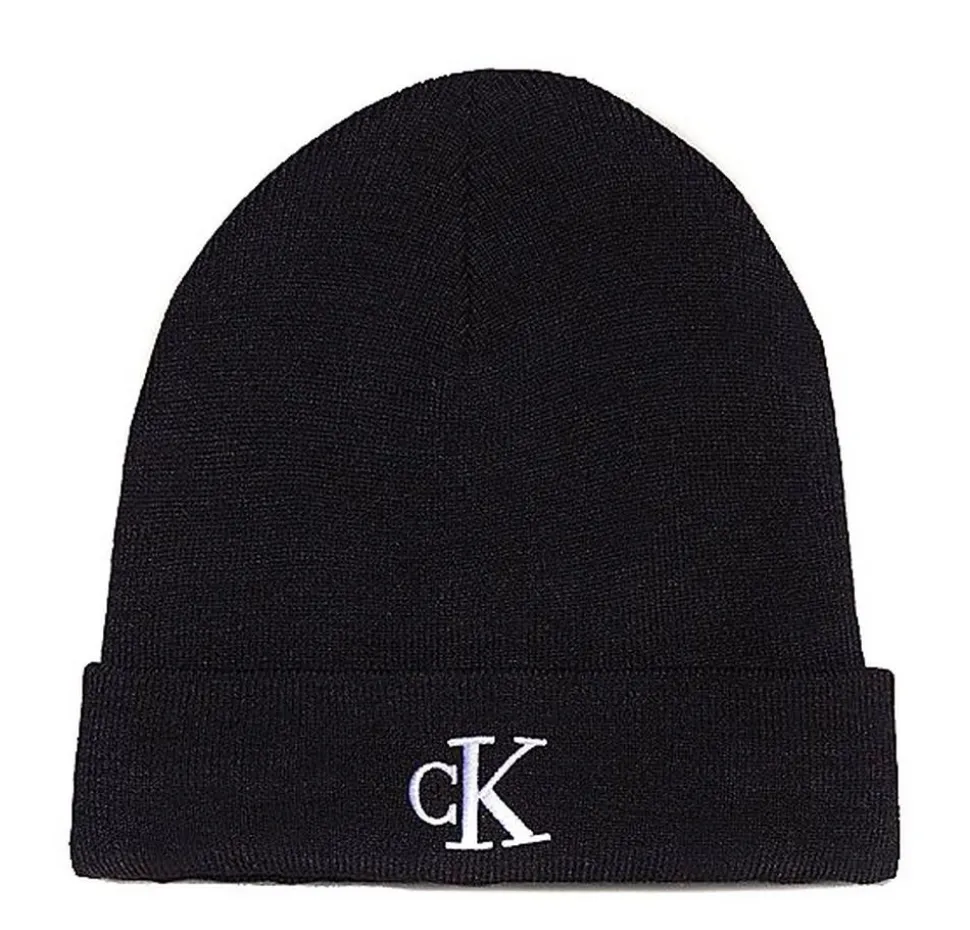 Discount Calvin Klein Berretto Monogram Beanie Nero