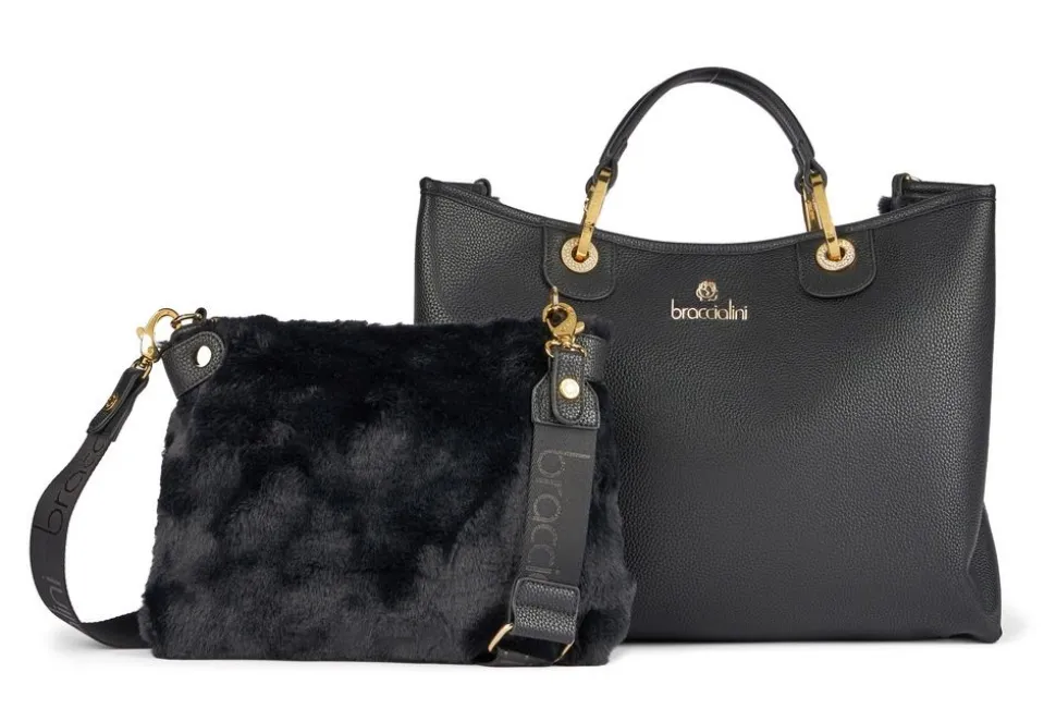 Discount Braccialini Borsa a mano Beth Nera Nero