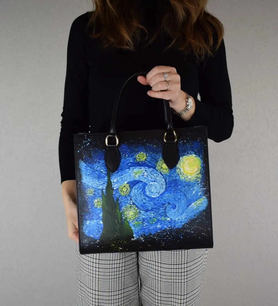 borsa_a_mano_e_tracolla_artist__la_notte_stellata_4.webp Cheap Pronto Moda Borsa a mano e tracolla Artist 01 "La Notte Stellata"