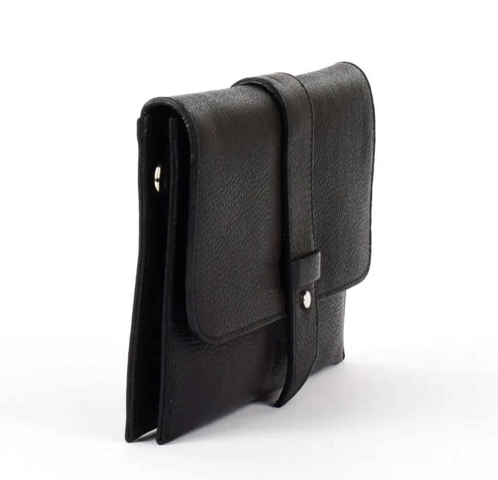 borsa_a_mano_e_tracolla_in_pelle__nera_2.webp Clearance Pronto Moda Borsa a mano e tracolla in pelle 20067 Nera Nero