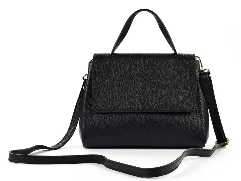 borsa_a_mano_e_tracolla_in_pelle__nero_6.webp Clearance Pronto Moda Borsa a mano e tracolla in pelle 20017 Nero