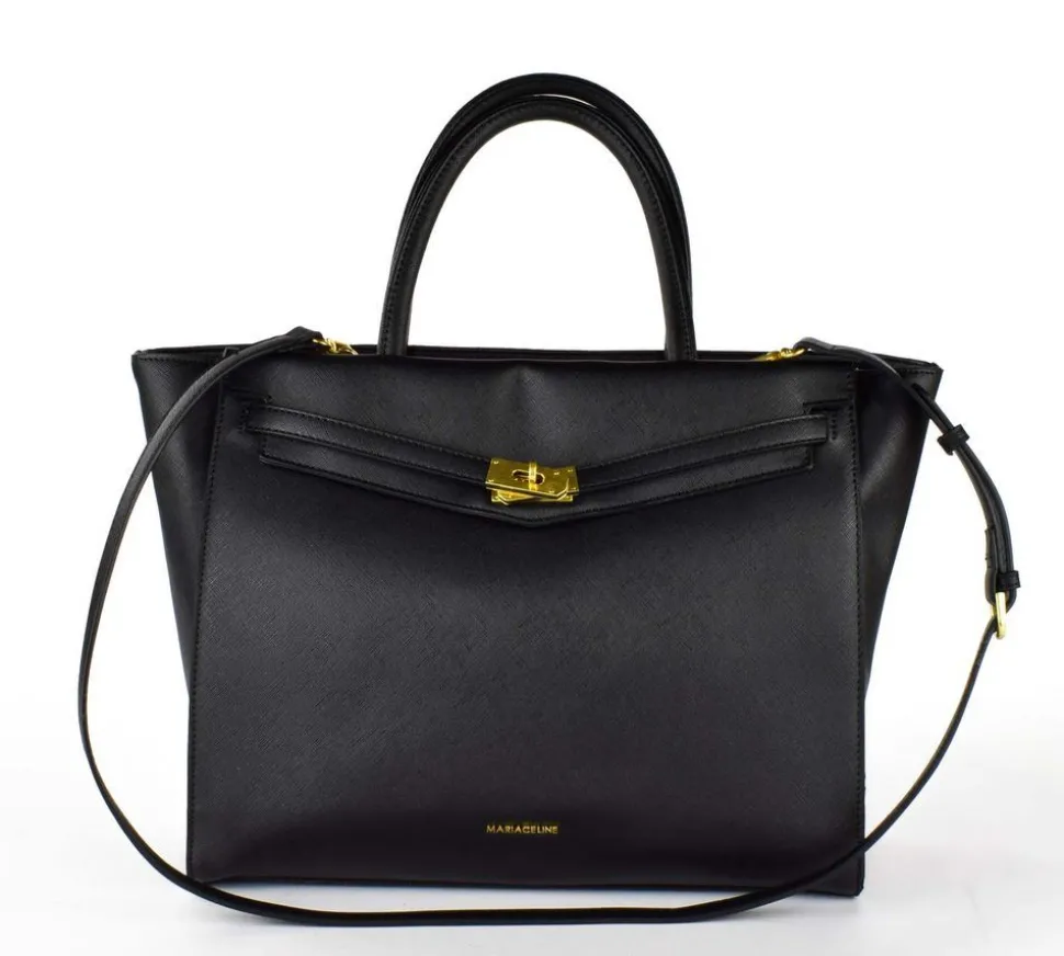 Shop Maria Celine Borsa a mano e tracolla Kim 01 Nera Nero