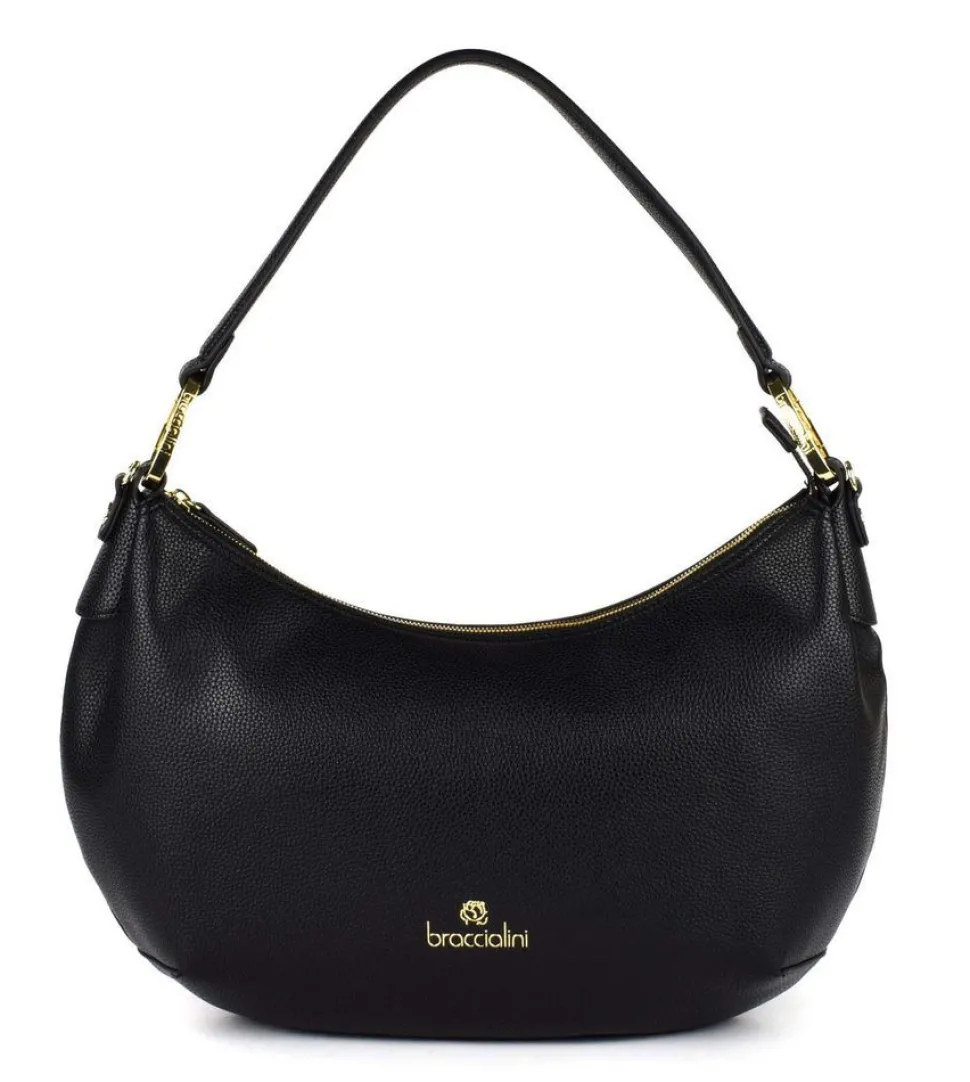 New Braccialini Borsa a spalla e tracolla Beth Nera Nero