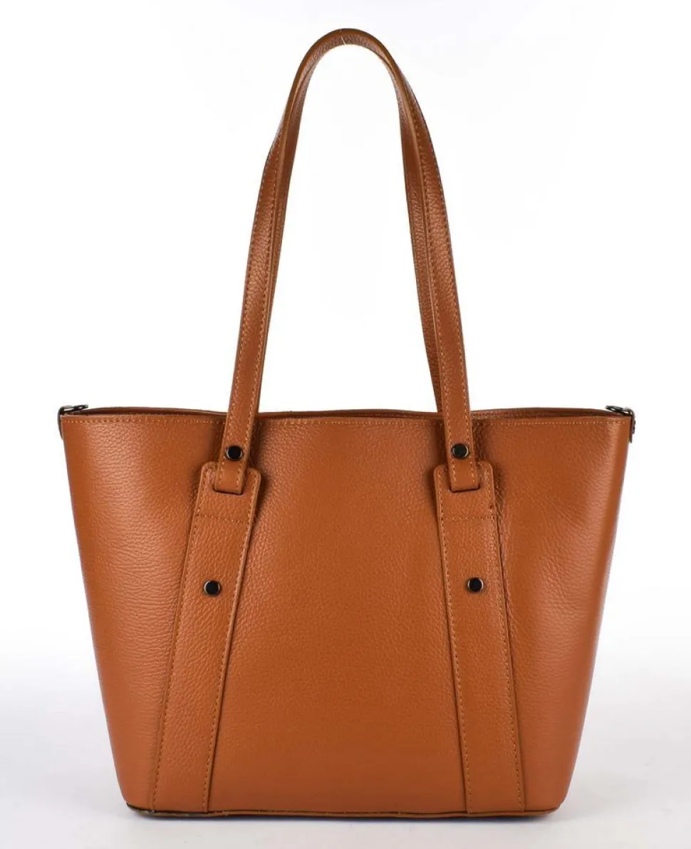 borsa_a_spalla_in_pelle__cuoio_2.webp Cheap Pronto Moda Borsa a spalla in pelle 20156 Cuoio