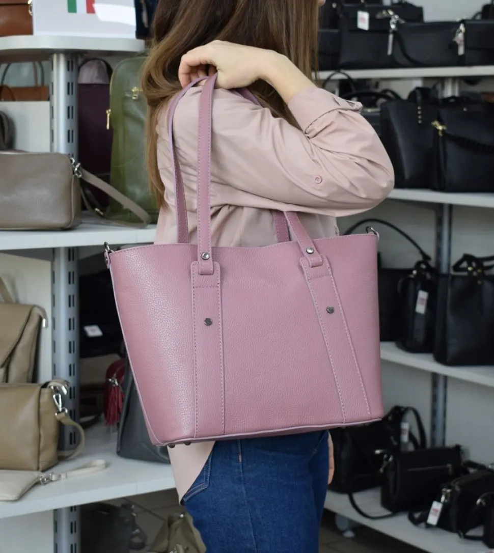 borsa_a_spalla_in_pelle__cuoio_3.webp Cheap Pronto Moda Borsa a spalla in pelle 20156 Cuoio