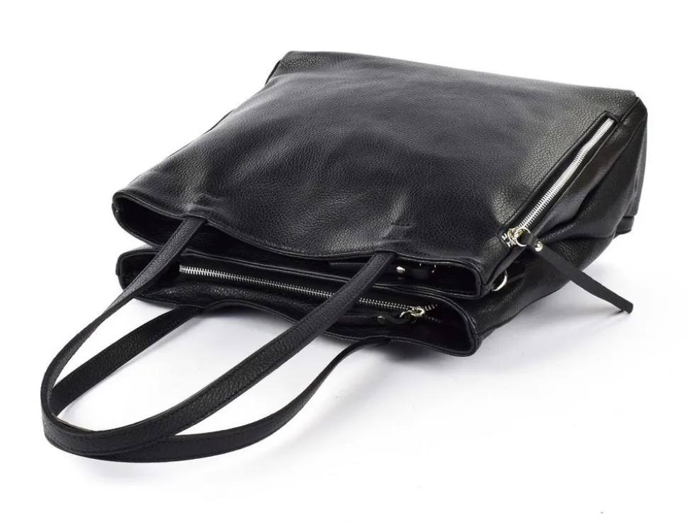 borsa_a_spalla_in_pelle__nera_3-1.webp Best Sale Pronto Moda Borsa a spalla in pelle 20051 Nera Nero