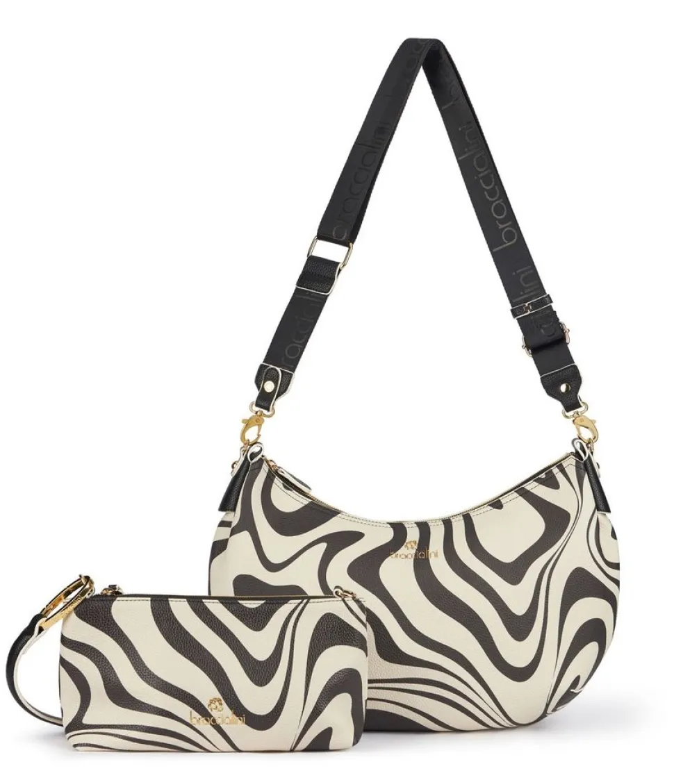 Best Sale Braccialini Borsa a tracolla Beth Print Zebra