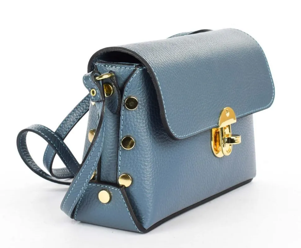 Shop Pronto Moda Borsa a tracolla in pelle 20001 Azzurra Azzurro