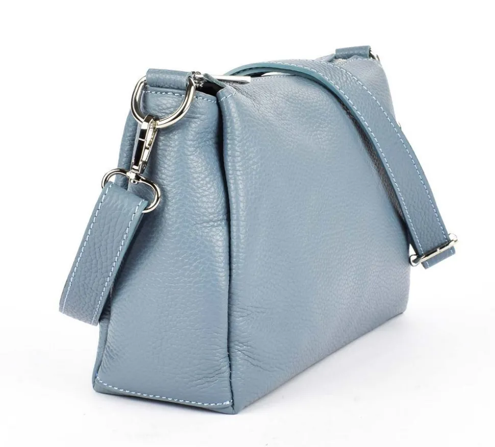 Shop Pronto Moda Borsa a tracolla in pelle 20103 Azzurra Azzurro