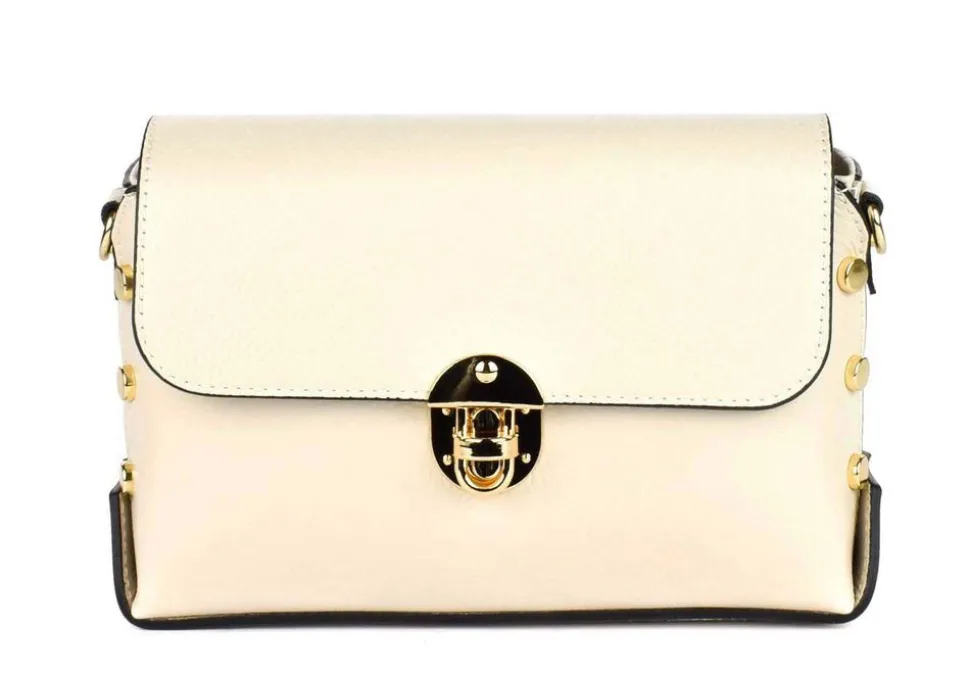 Outlet Pronto Moda Borsa a tracolla in pelle 20001 Beige