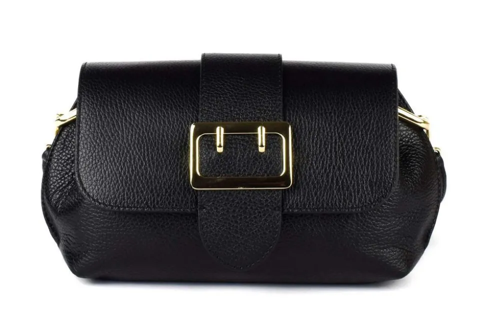 New Pronto Moda Borsa a tracolla in pelle 20161 Nero