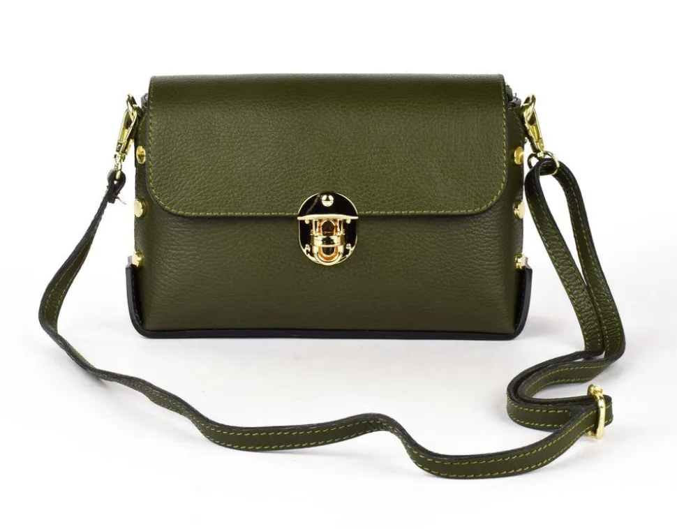 Best Sale Pronto Moda Borsa a tracolla in pelle 20001 Verde