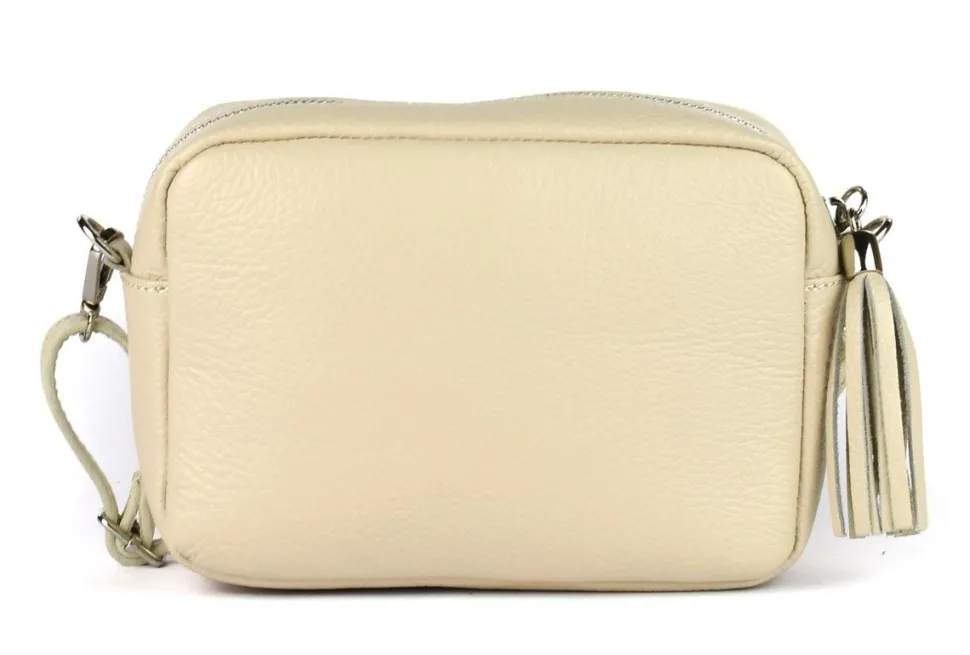Hot Pronto Moda Borsa a tracolla in pelle BP06 Beige