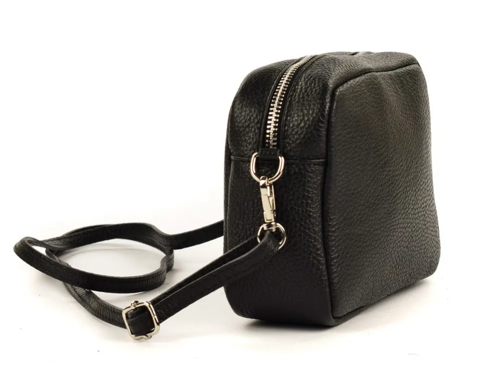New Pronto Moda Borsa a tracolla in pelle BP06 Nera Nero