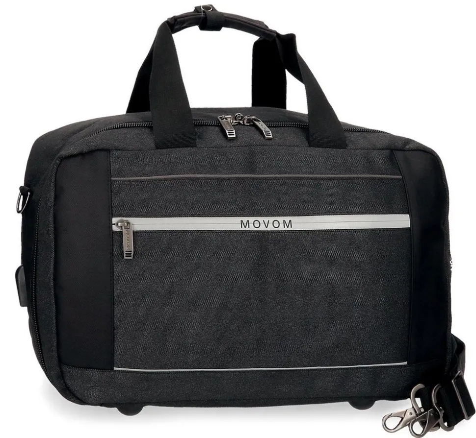 Fashion Movom Borsa cabina Trimmed Nera 40x25x20