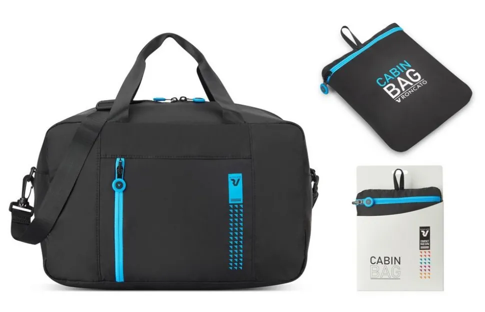 Clearance Roncato Borsa cabina pieghevole 40x25x20 Compact Neon 2011 Nero