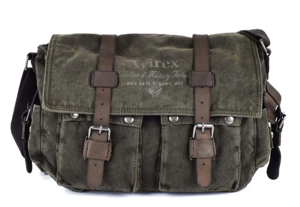 Hot Avirex Borsa Messenger 140506 V0E NaturalGreen