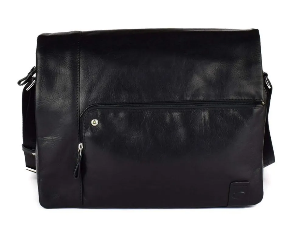 Shop Acciaio Borsa Messenger in pelle 8359 Nera