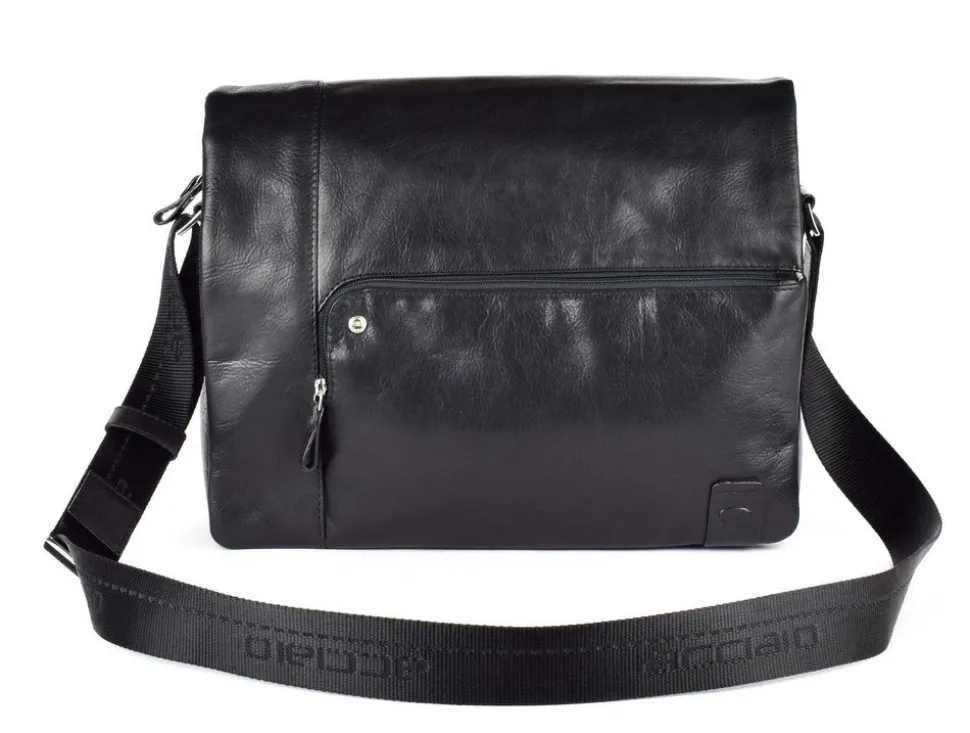 Shop Acciaio Borsa Messenger in pelle 8359 Nera