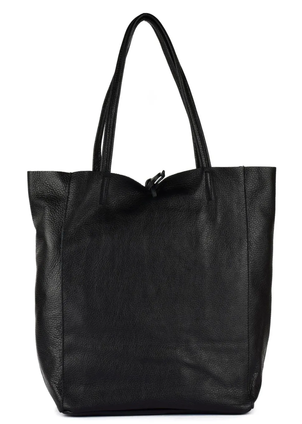 borsa_shopper_in_pelle__nera_2.webp Online Pronto Moda Borsa shopper in pelle 20056 Nera Nero
