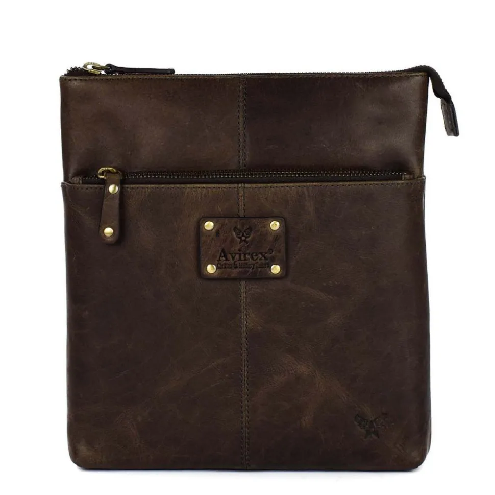 New Avirex Borsa tracolla uomo in pelle Durango 02 Marrone