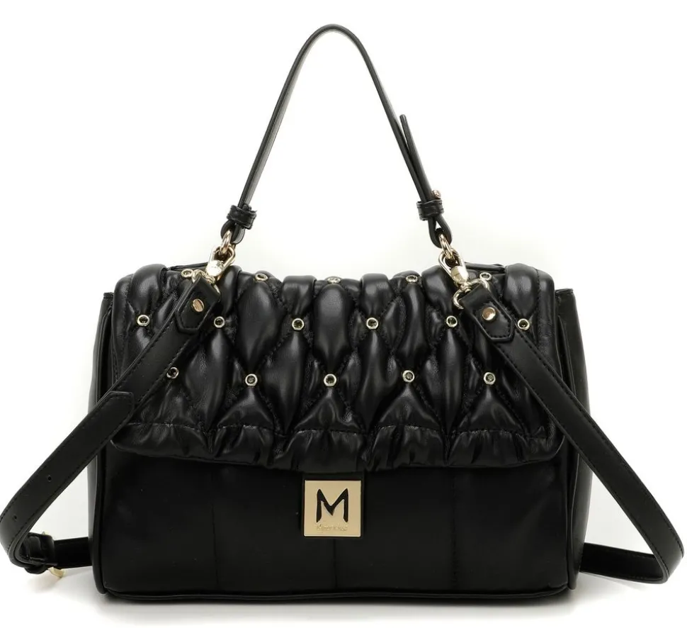 Outlet Mimì-Muà Borsa trapuntata con strass Nera Nero