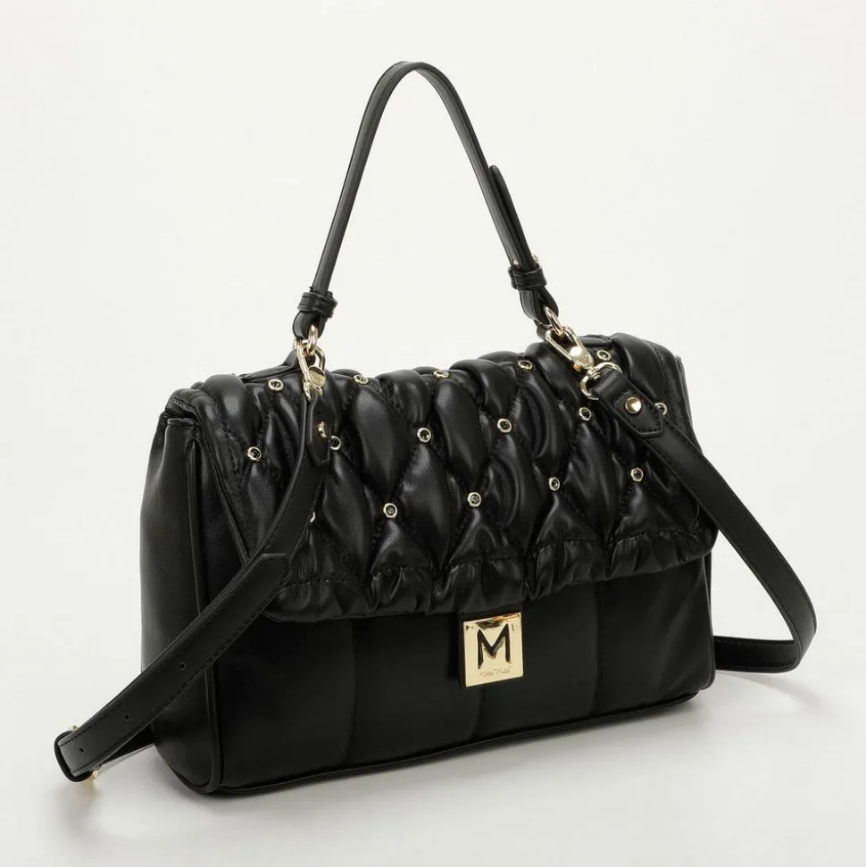 Outlet Mimì-Muà Borsa trapuntata con strass Nera Nero