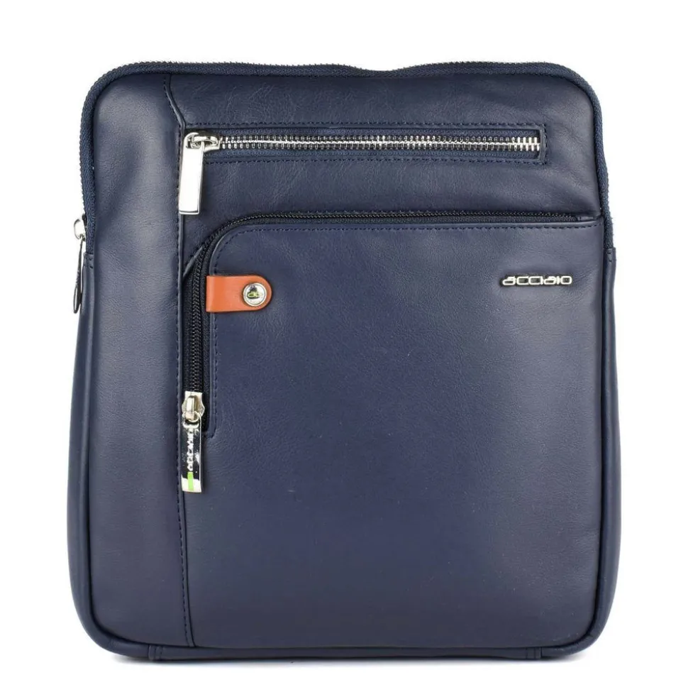 Outlet Acciaio Borsa uomo 8458 Blu