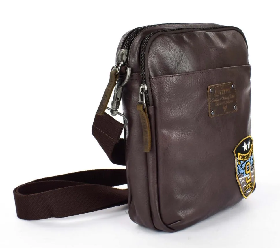 Shop Avirex Borsa uomo Maverick 03 Marrone