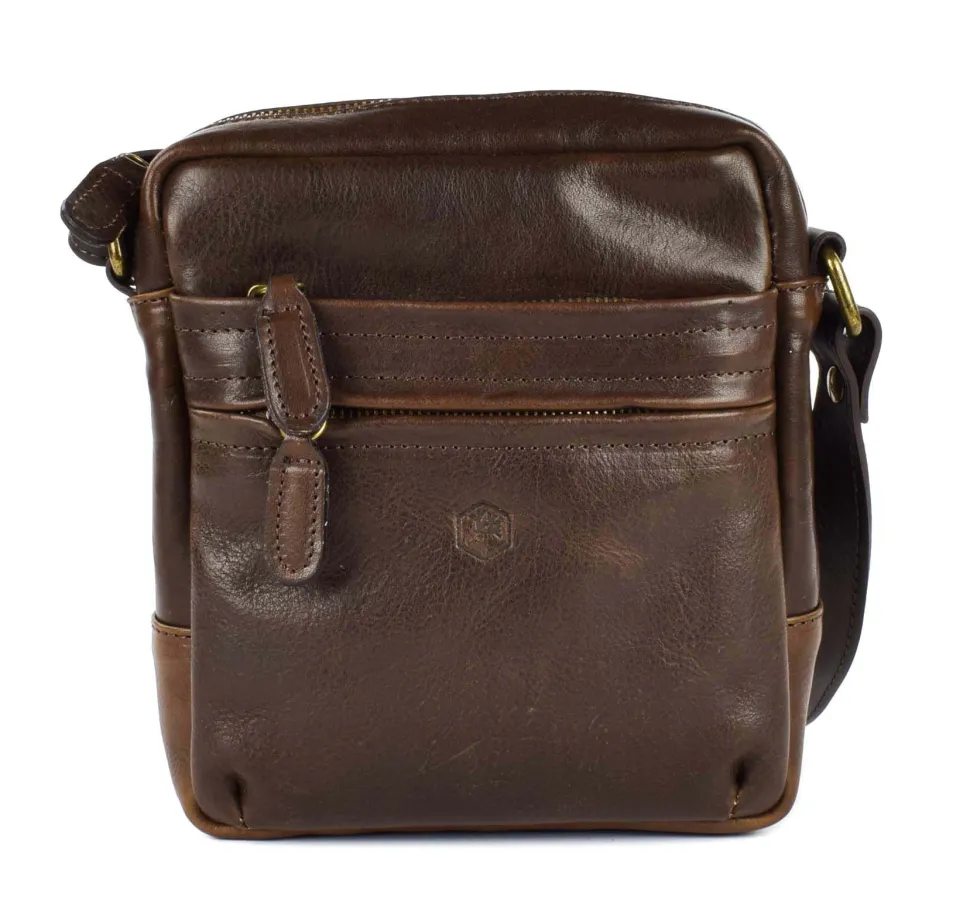 Shop Valentina Borsa uomo In Pell 2216 Marrone
