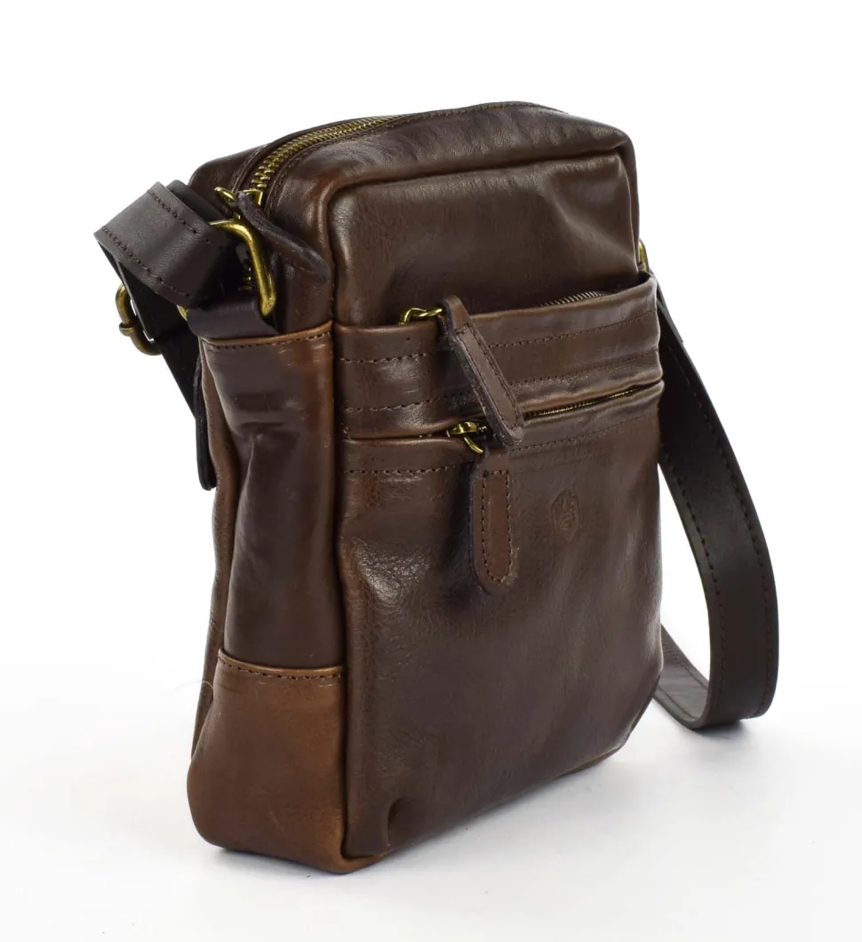 Shop Valentina Borsa uomo In Pell 2216 Marrone