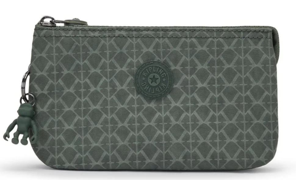 Sale Kipling Bustina Creativity L Sign Green Emb SignGreenEmb