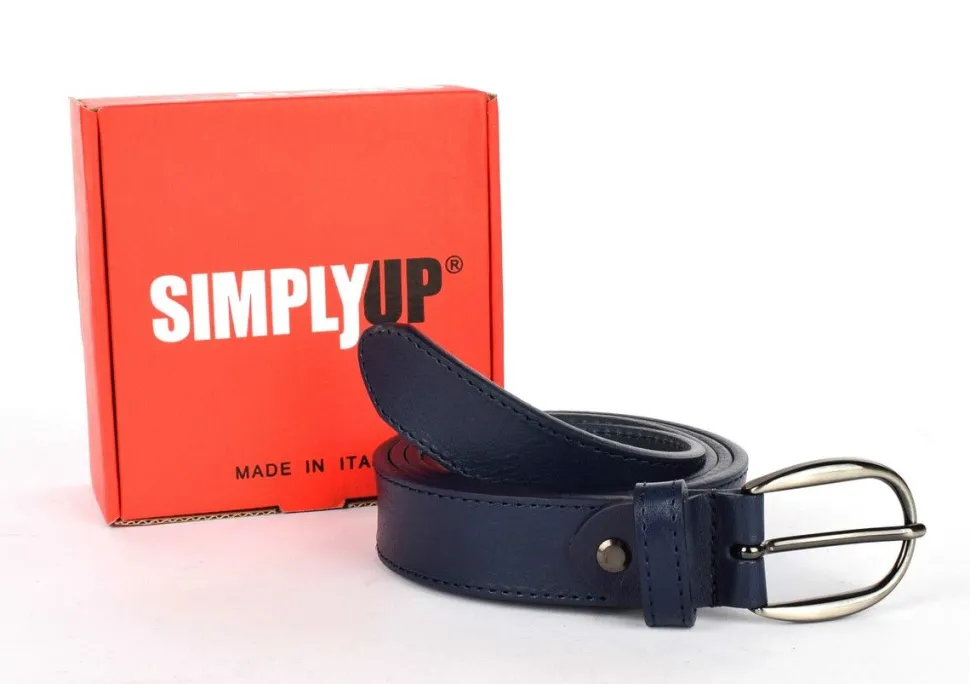 New SIMPLYUP Cintura donna in pelle 1004 Blu