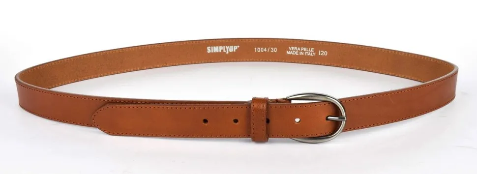 Best SIMPLYUP Cintura donna in pelle 1004 Cuoio