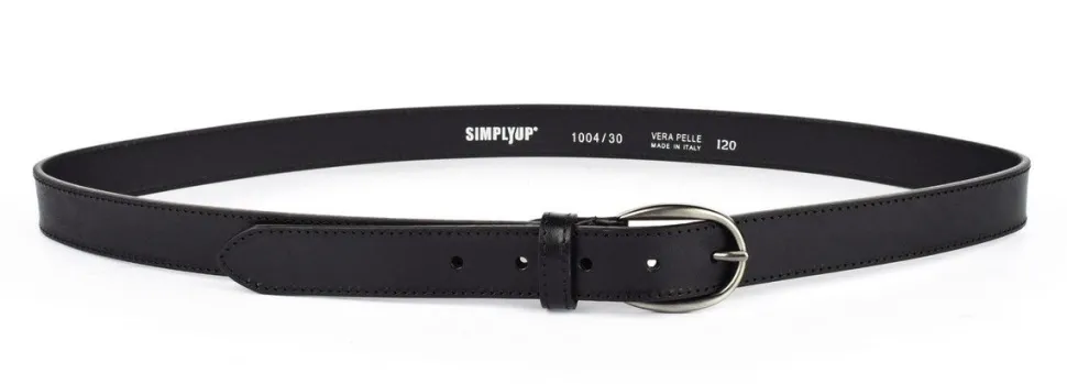 Cheap SIMPLYUP Cintura donna in pelle 1004 Nera Nero