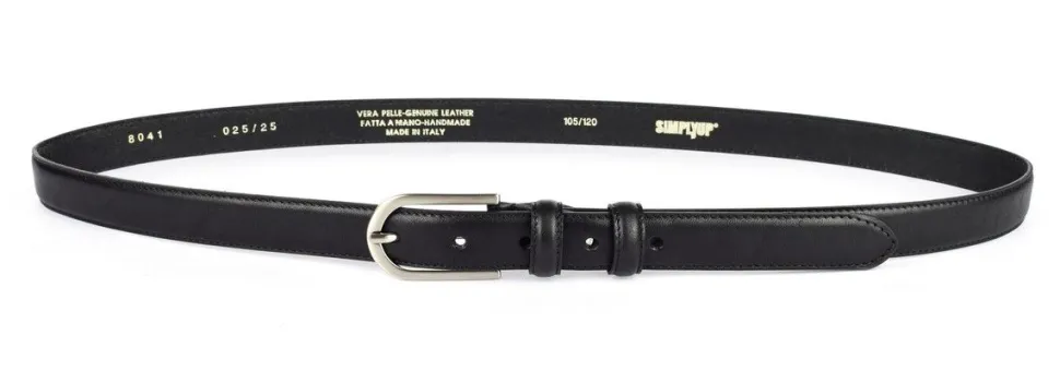 Fashion SIMPLYUP Cintura donna in pelle 8041 Nera Nero