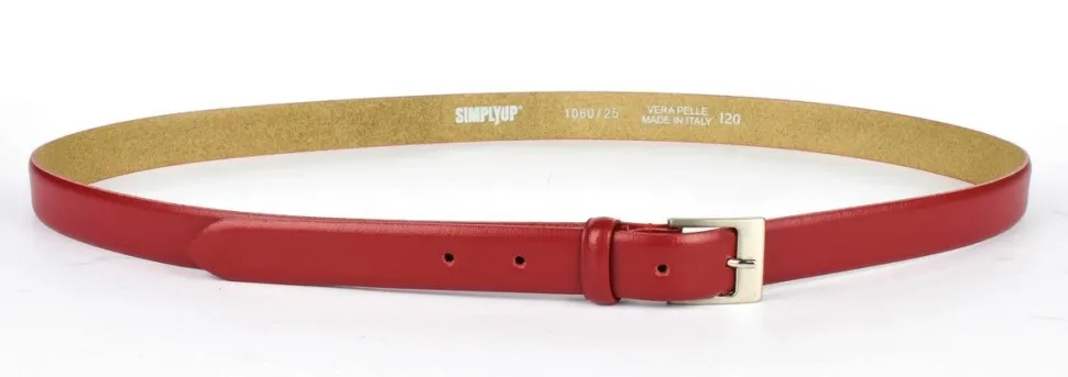 Flash Sale SIMPLYUP Cintura donna in pelle 1060 Rossa Rosso