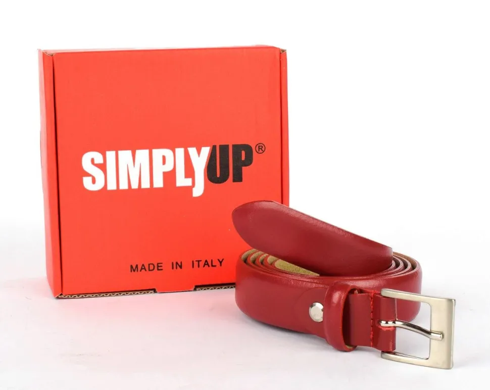 cintura_donna_in_pelle_simplyup__rossa_3.webp Flash Sale SIMPLYUP Cintura donna in pelle 1060 Rossa Rosso