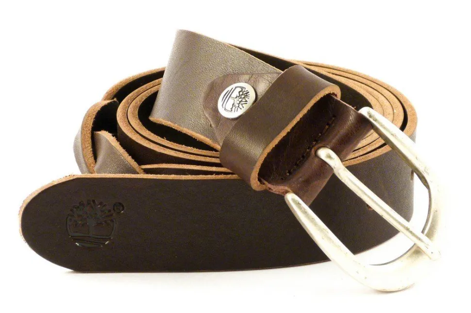 New Timberland Cintura donna in pelle M4372 Marrone 968 Brown