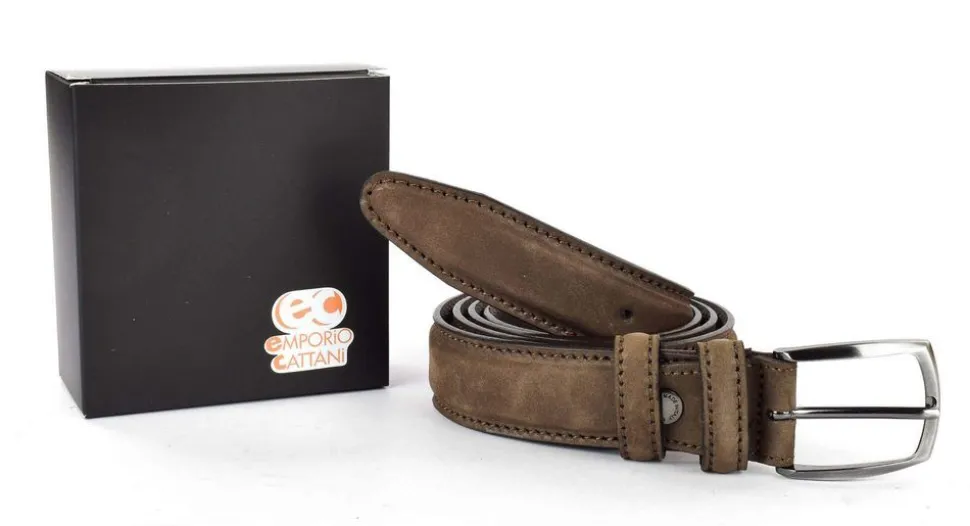 Shop Emporio Cattani Cintura in pelle 04 Marrone Moro