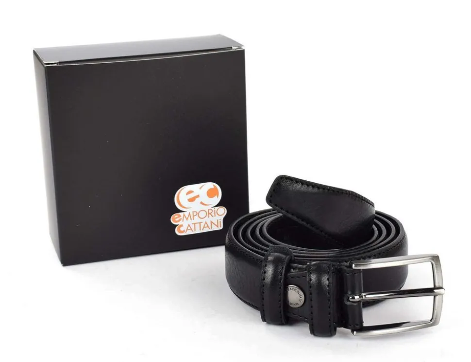 Best Sale Emporio Cattani Cintura in pelle 02 Nera Nero