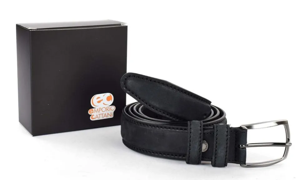Fashion Emporio Cattani Cintura in pelle 04 Nera Nero