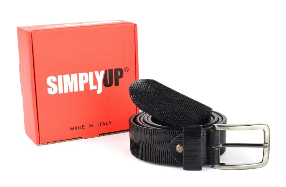 Flash Sale SIMPLYUP Cintura in pelle 1049 Nera Nero