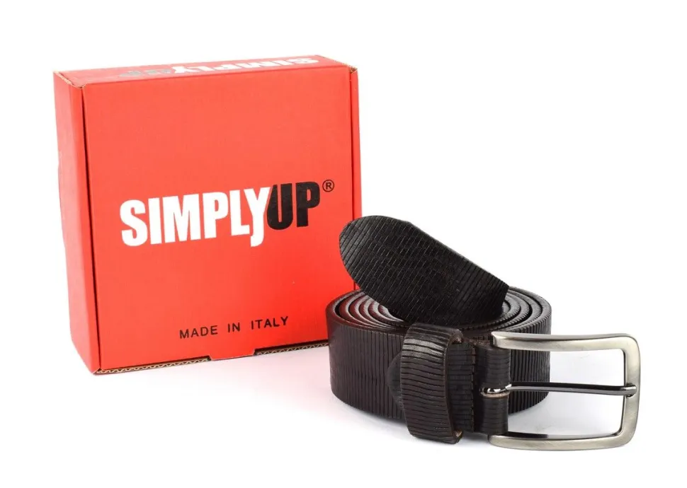 Cheap SIMPLYUP Cintura in pelle 1049 Testa Moro TestaMoro