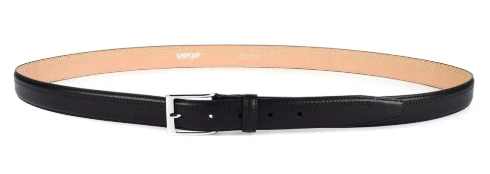 Fashion SIMPLYUP Cintura uomo in pelle 9997 Nera Nero